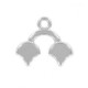 Cymbal ™ DQ metall Endstück Kastro II für Ginko Perlen - Antik Silber